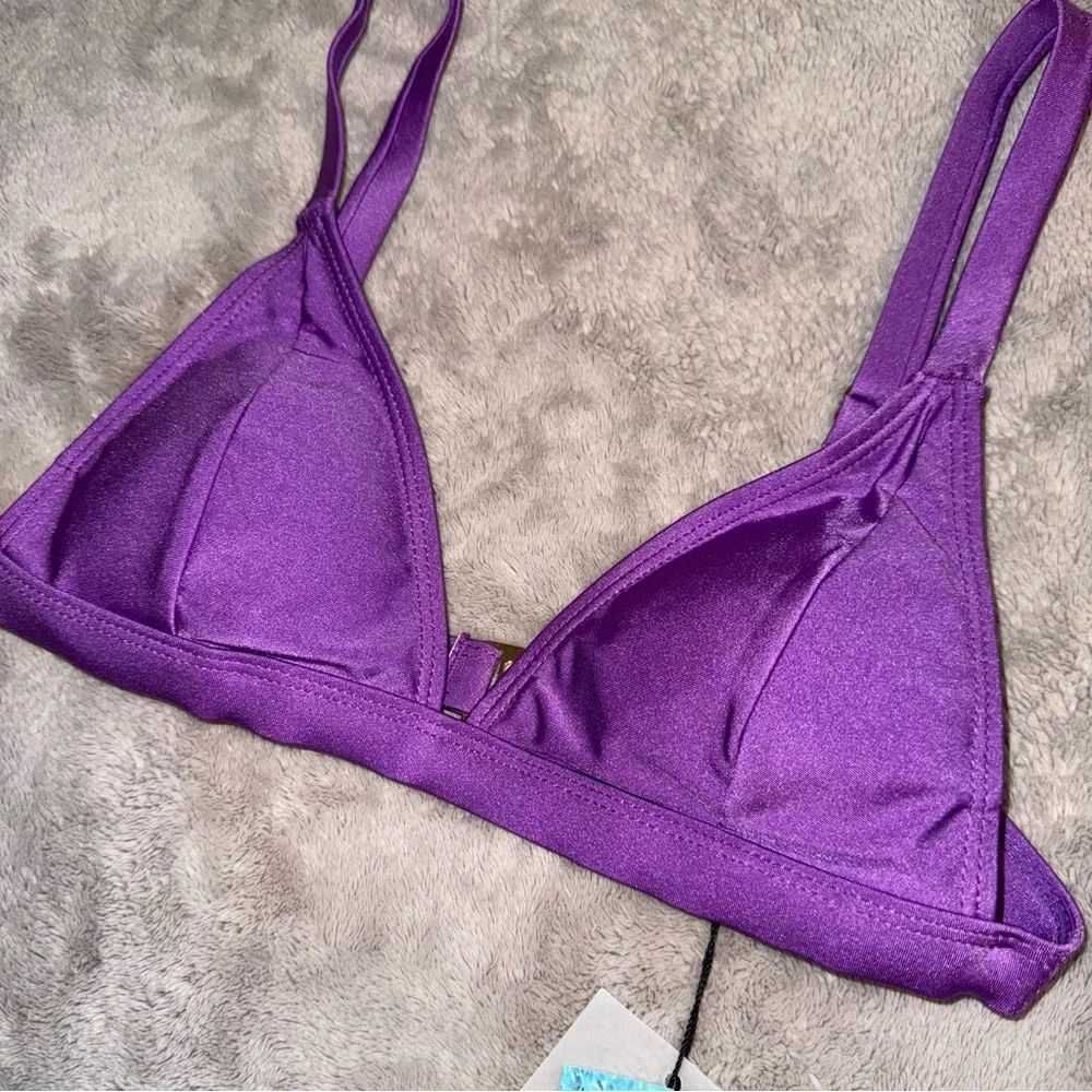 Hello Molly | Purple Triangle Bikini Top - Picture 2 of 5